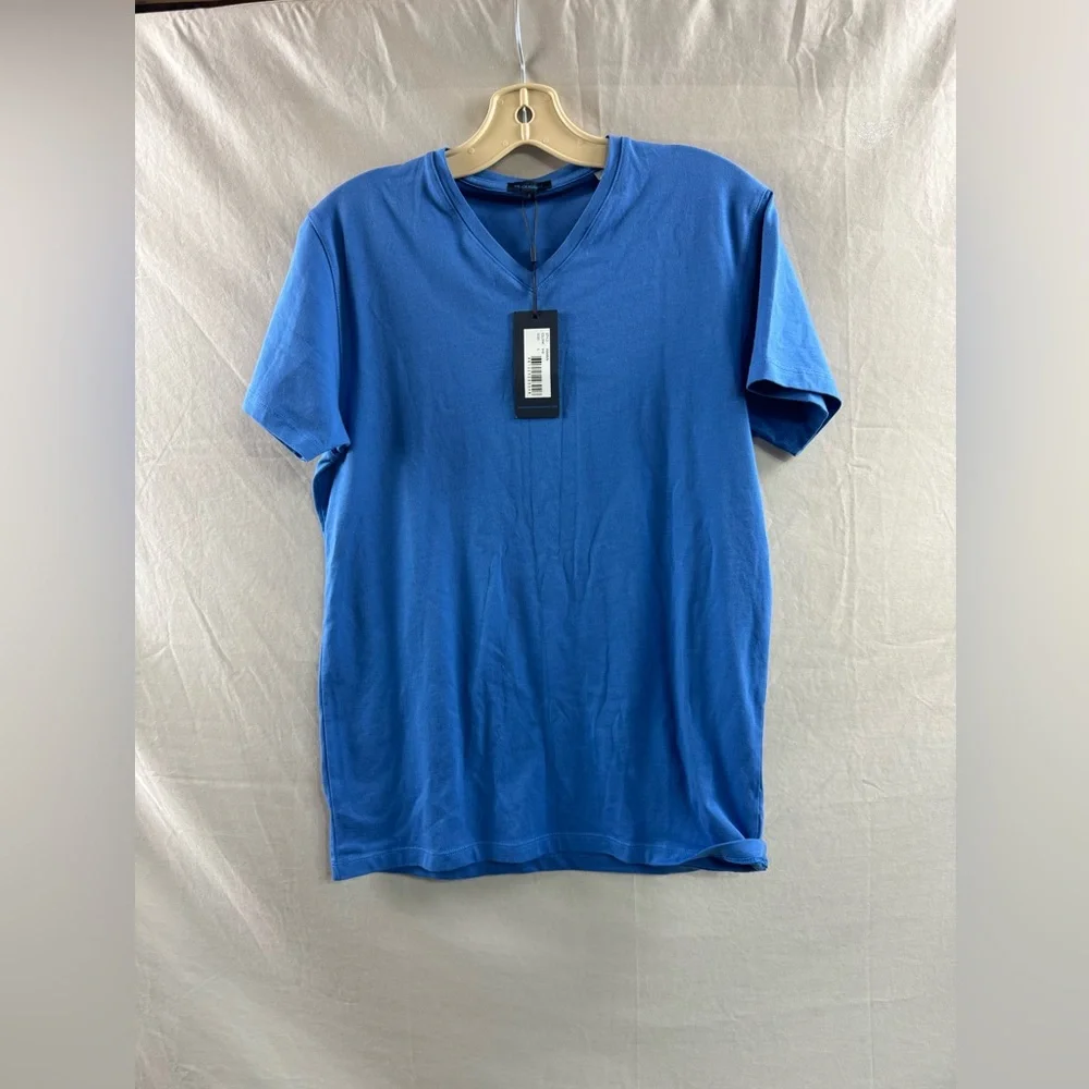 NWT MENS PIMA COTTON STRETCH V-NECK T-SHIRT - Picture 4 of 7